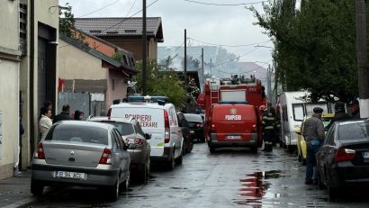 ISUBIF: Incendiu la acoperișul mai multor locuințe pe strada Mureșeni din Capitală