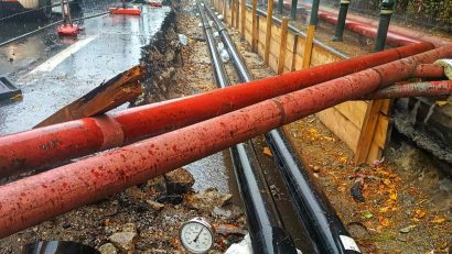 Lucrările la două tronsoane de conductă de termoficare pe Șoseaua Mihai Bravu, finalizate