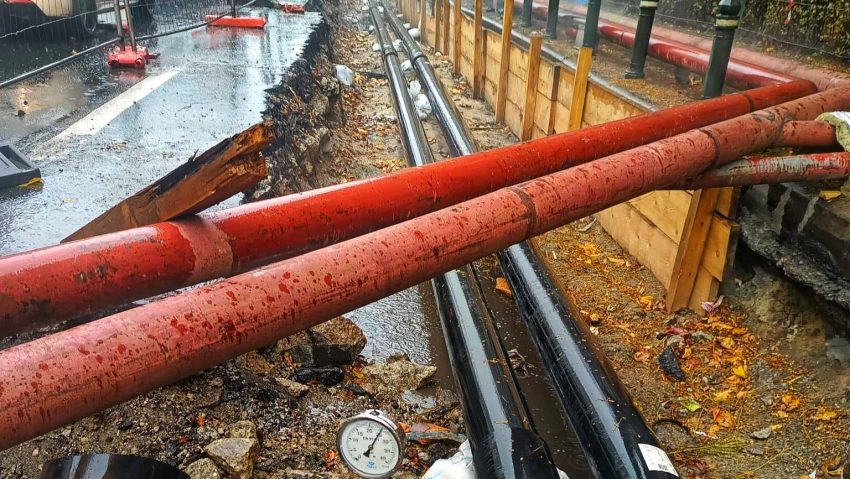 Lucrările la două tronsoane de conductă de termoficare pe Șoseaua Mihai Bravu, finalizate