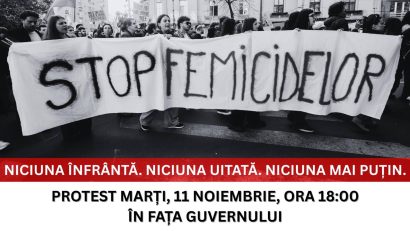 Protest anti-femicid în Piața Victoriei!