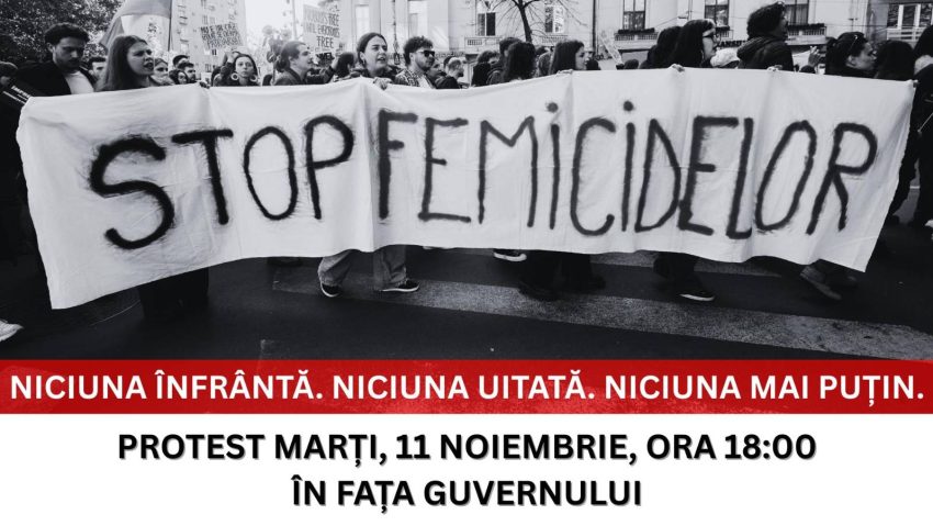 Protest anti-femicid în Piața Victoriei!