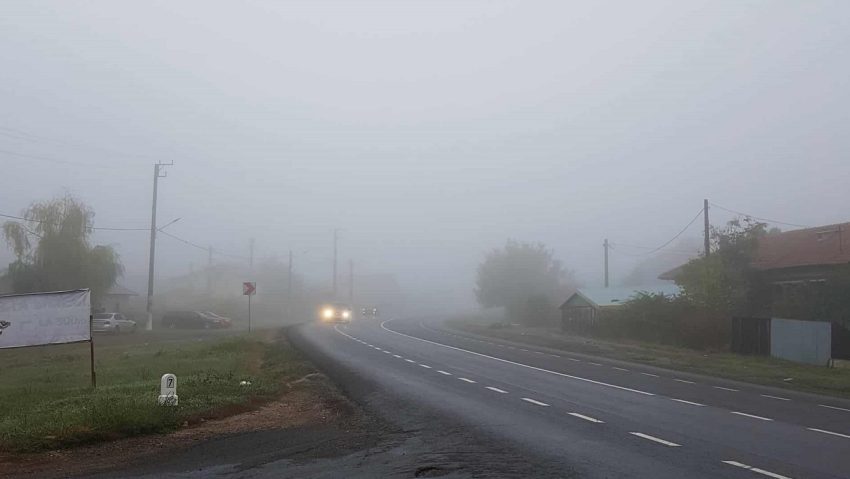 Trafic ingreunat din cauza cetii