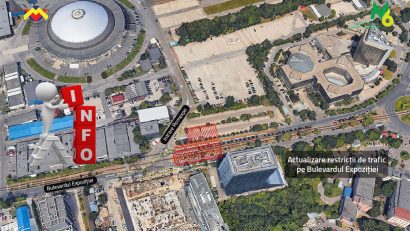 Noi restricții de trafic pe Bulevardul Expoziției pentru lucrări la Magistrala 6 de metrou