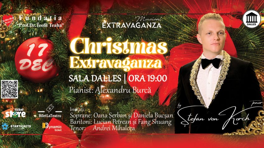 Christmas Extravaganza la Sala Dalles: Tenorul Ștefan von Korch și stele ale operei într-un concert strălucitor