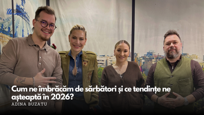 VIDEO| Adina Buzatu, la BucureștiFM: cum ne îmbrăcăm de sărbători și ce tendințe definesc moda anului 2026