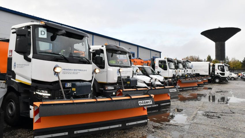 Sectorul 6, pregătit pentru ninsori: peste 100 de utilaje și 4.900 de tone de material antiderapant