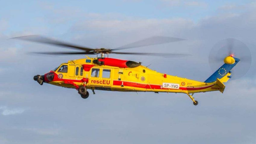 DSU: Un elicopter Black Hawk, achiziţionat prin programul rescEU, livrat Inspectoratului General de Aviaţie