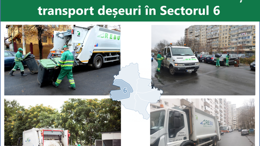 REBU încetează serviciile de salubrizare în Sectorul 6 începând cu 1 februarie