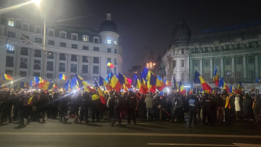 Protest în Piața Universității „împotriva legii Vexler”