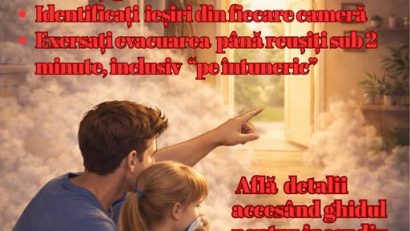 DSU – sfaturi în caz de incendiu: Un plan de evacuare îţi poate salva viaţa