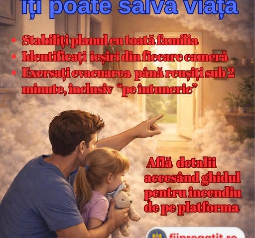 DSU – sfaturi în caz de incendiu: Un plan de evacuare îţi poate salva viaţa