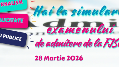 Simulare de admitere la Facultatea de Jurnalism și Științele Comunicării, organizată în martie