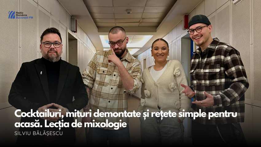 Cocktailuri, mituri demontate și rețete simple pentru acasă. Lecția de mixologie a lui Silviu Bălășescu, în matinalul București FM