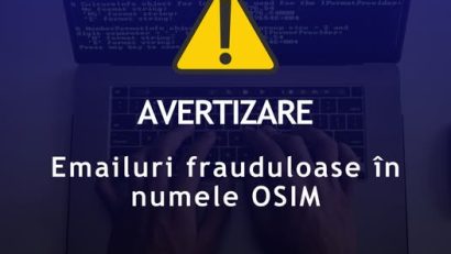 DNSC semnalează o serie de tentative de fraudă în numele OSIM