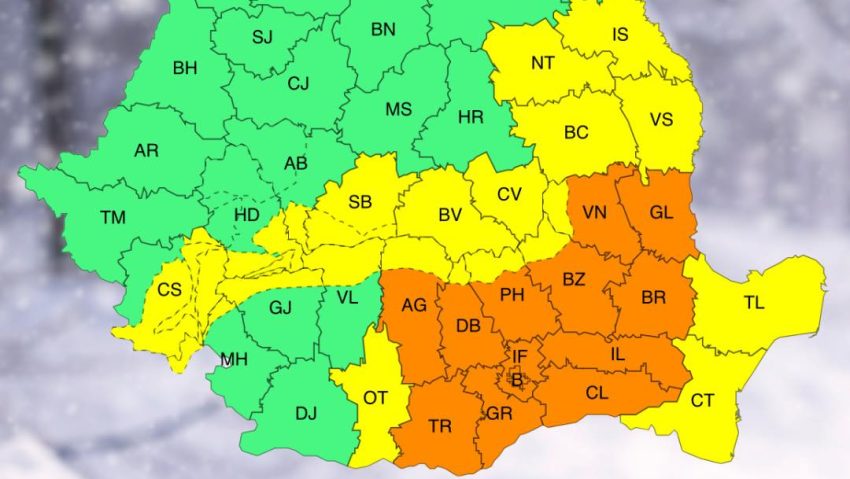 DSU a convocat Comitetele pentru Situații de Urgență în județele aflate sub Cod Portocaliu