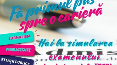Simulare a examenului de admitere la Facultatea de Jurnalism şi Ştiinţele Comunicării a Universităţii din Bucureşti