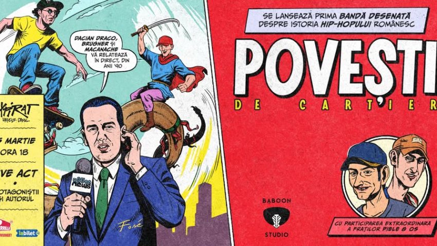 „Povești de Cartier” – prima bandă desenată dedicată istoriei hip-hop-ului românesc, lansată duminică!
