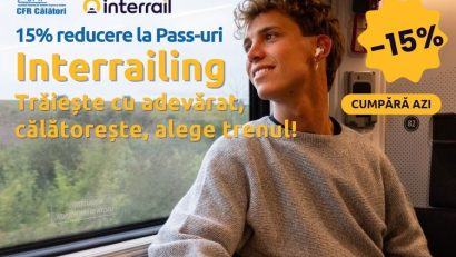 Reducere de 15% la biletele Interrail. Călătorii pot explora Europa cu trenul la preț promoțional