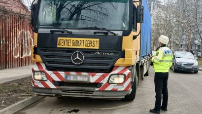 Transport de mare tonaj, fără autorizație, pe străzile din Capitală