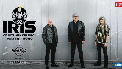 Rock autentic la Hard Rock Cafe: Iris – Cristi Minculescu, Valter și Boro urcă pe scenă pe 27 martie!