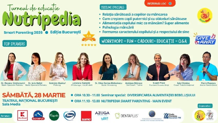 Nutripedia 2026 începe la București: interes record pentru nutriția copiilor