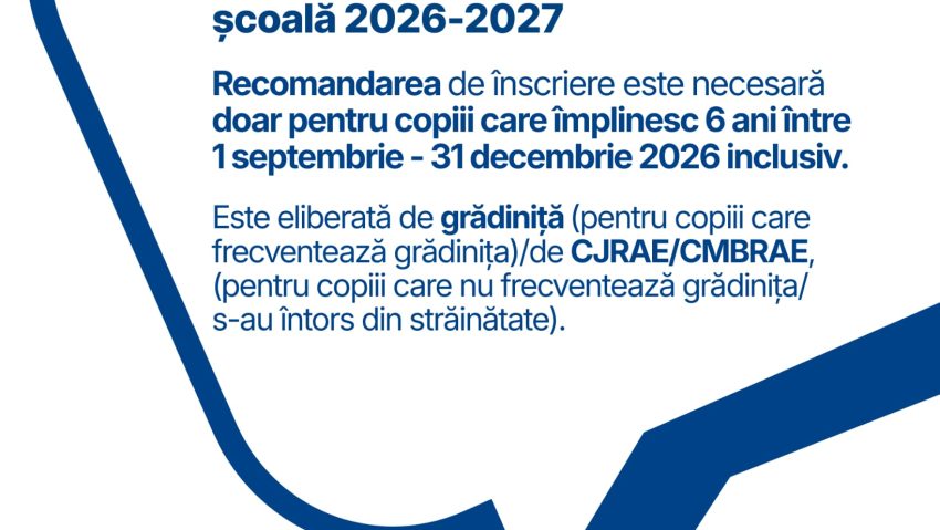 Recomandări ale Ministerului Educaţiei şi Cercetării pentru înscrierea copiilor la şcoală
