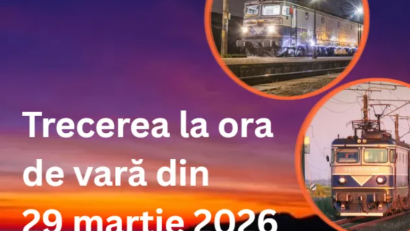CFR Călători: Trenurile vor circula conform orei de vară începând cu 29 martie 2026