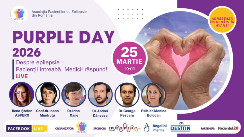 Purple Day 2026: Suport şi solidaritate pentru persoanele cu epilepsie din România
