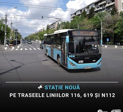 Staţie nouă pe traseele liniilor 116, 619 şi N112