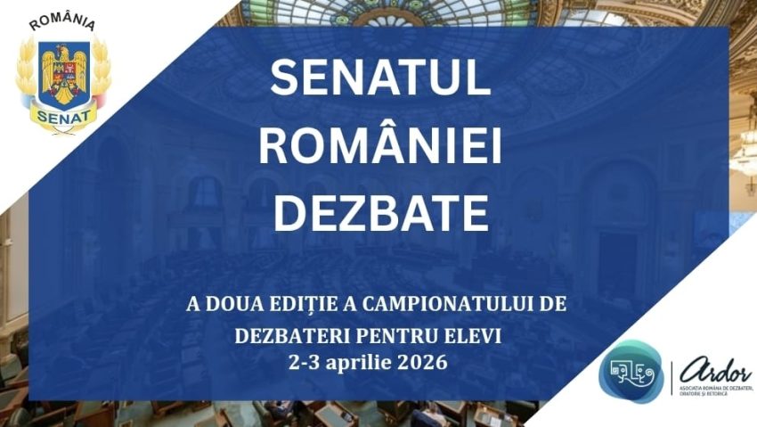 Competiție națională de dezbateri pentru liceeni, organizată la Senatul României