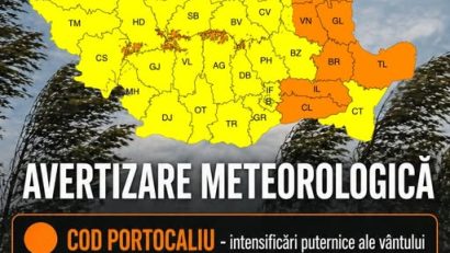 Vânt puternic în toată țara