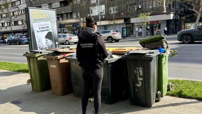 Amenzi în centrul Capitalei pentru depozitarea gunoiului pe domeniul public