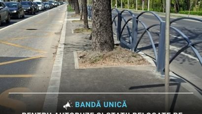 Şase linii de autobuz pe culoar unic