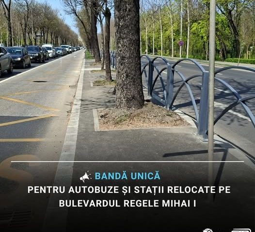 Şase linii de autobuz pe culoar unic