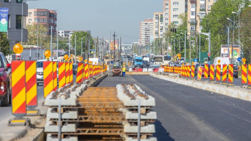 PMB anunţă că începe montarea şinelor de tramvai în Prelungirea Ghencea
