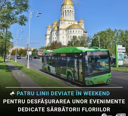 Mai multe linii STB își modifică traseul în weekend, din cauza evenimentelor de Florii