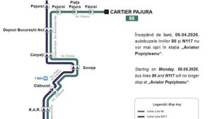 Liniile 86 şi N117 – modificate prin Strada Puţul lui Crăciun