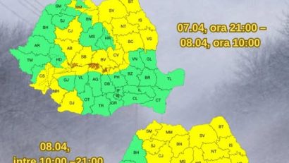 Vânt puternic în mai multe zone din ţară, joi