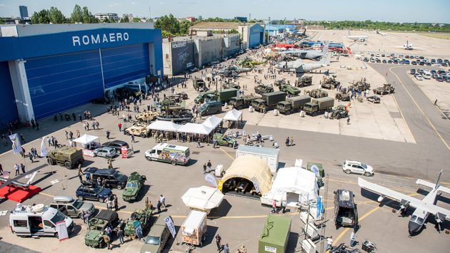 Robot de intervenție pentru incendii, testat la București în cadrul expoziției Black Sea Defense & Security
