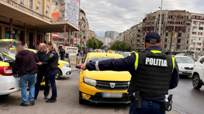 Controale la Gara de Nord: patru autorizații de taxi reținute și amenzi de 22.000 de lei