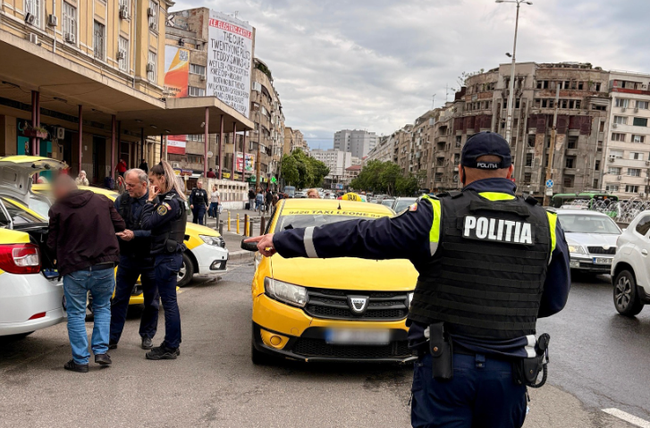 Controale la Gara de Nord: patru autorizații de taxi reținute și amenzi de 22.000 de lei