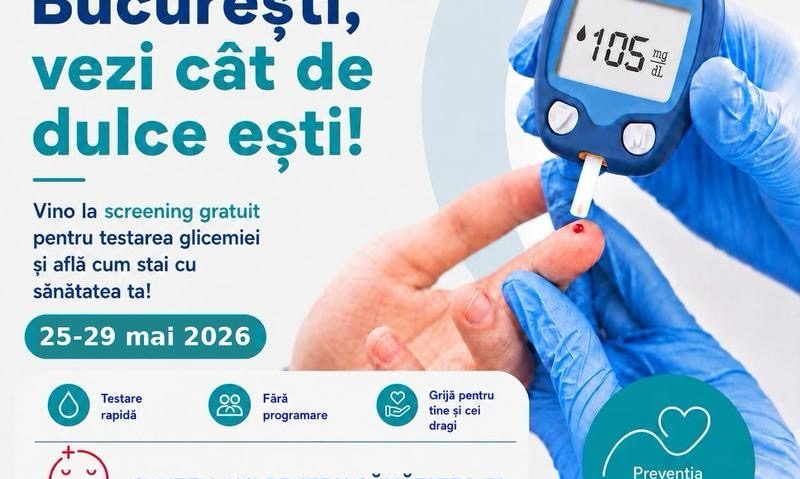 Campania de testare gratuită a glicemiei în Bucureşti, prelungită