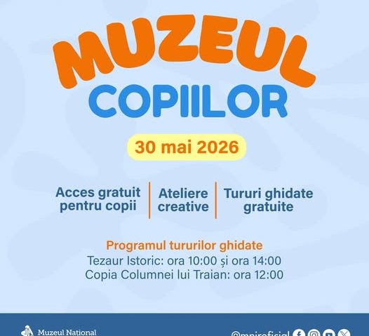 Muzeul Naţional de Istorie a României devine pentru o zi Muzeul Copiilor