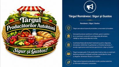 Târg cu produse româneşti, pe aleile de la Casa Presei Libere