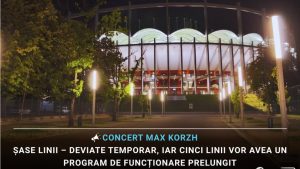 Concertul Max Korzh modifică şi prelungeşte programul unor linii de transport în comun