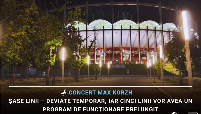 Concertul Max Korzh modifică şi prelungeşte programul unor linii de transport în comun