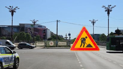 Se închide circulația în zona fântânilor din Piața Unirii, pe sensul spre Biblioteca Națională