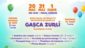Ateliere creative şi momente artistice, de Ziua Internaţională a Copilului, în Parcul Florilor