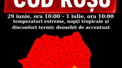 DSU: Temperaturi extreme, nopți tropicale, disconfort termic deosebit de accentuat!