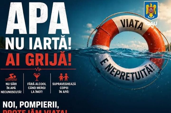 Apa nu iartă. Un moment de neatenție poate face diferența dintre viață și moarte!
